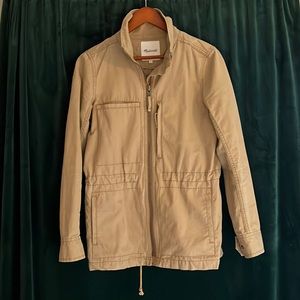 Madewell khaki light weight canvas coat